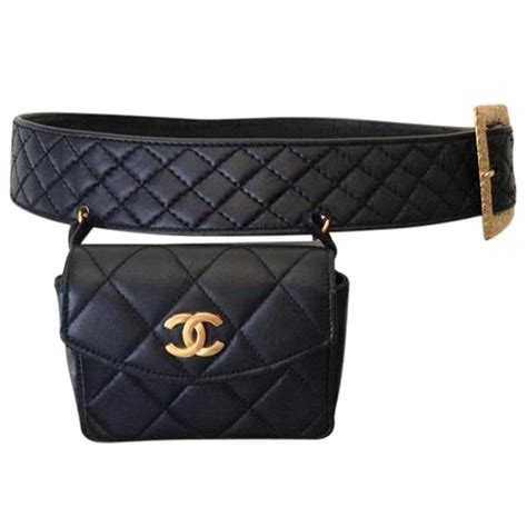 chanel classic belt bag black